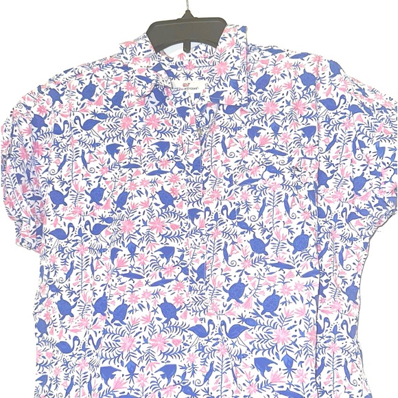 Vineyard Vines Sea Creature Cotton Blouse NWOT SZ 12 - Picture 2 of 5